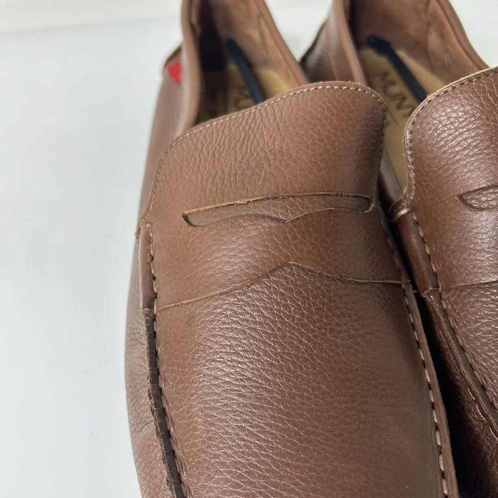 Marc Joseph New York Men's 11 Shoes Brown Leather Slip On Casual Driving Loafer